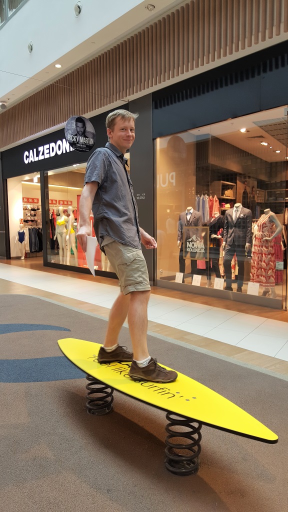 Surfing at the Mall, Gdynia, Poland