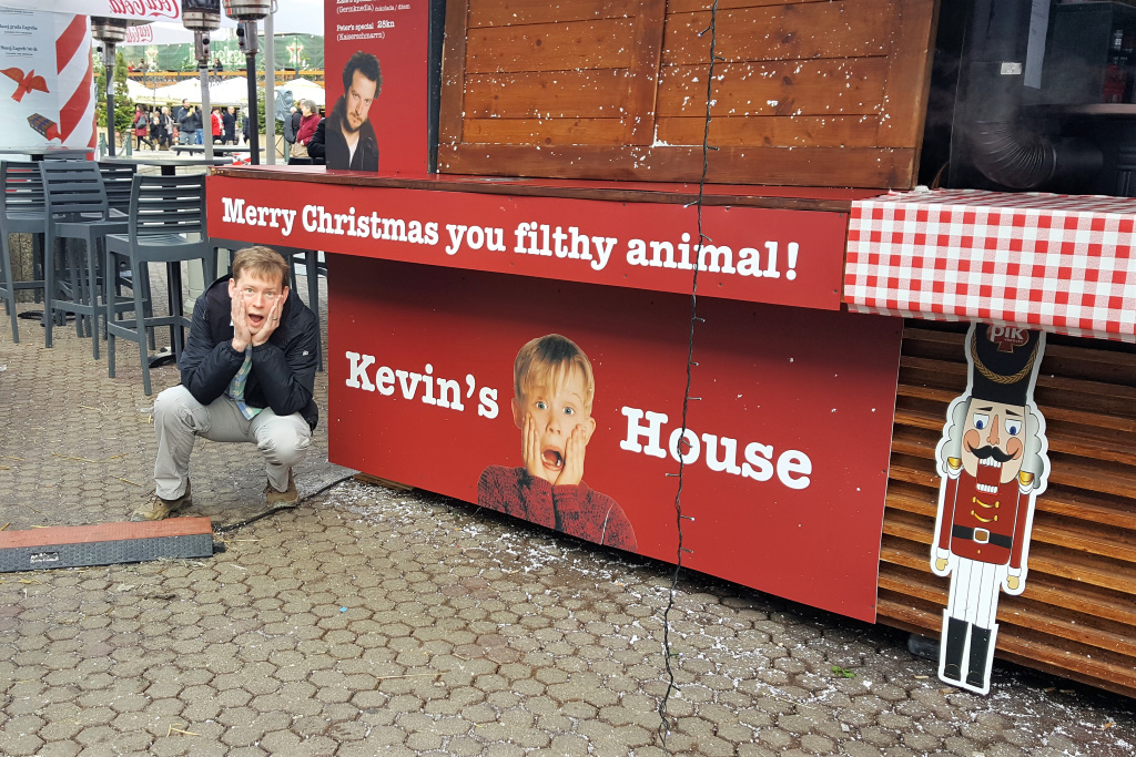 Kevin's House at the Christmas Market, Zagreb, Croatia