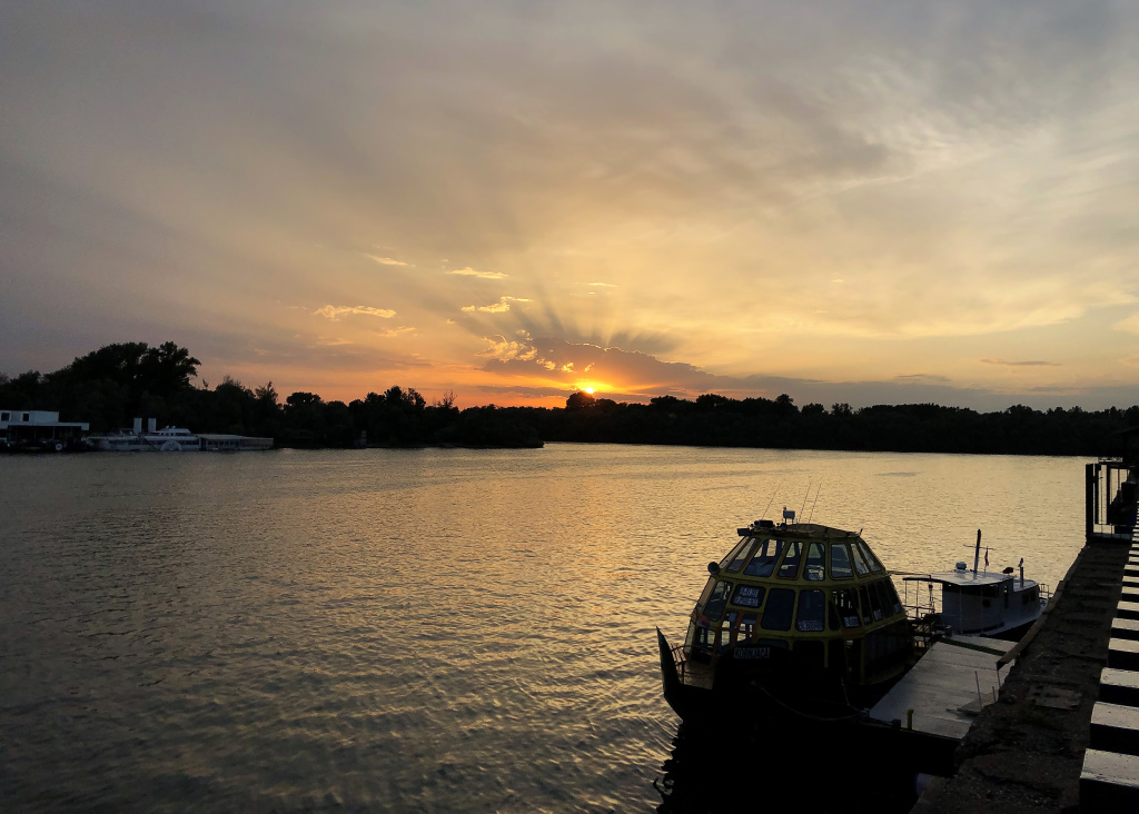Sunset on the Sava, Belgrade, Serbia